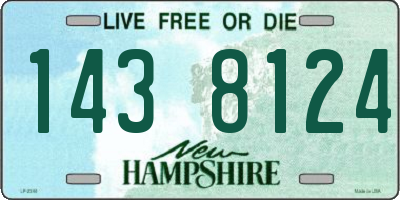 NH license plate 1438124