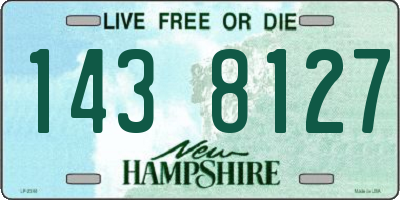 NH license plate 1438127