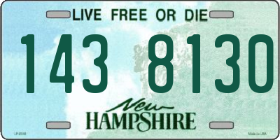 NH license plate 1438130