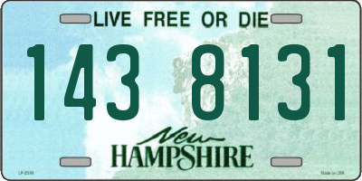 NH license plate 1438131