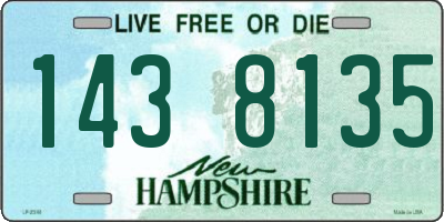 NH license plate 1438135