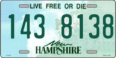 NH license plate 1438138