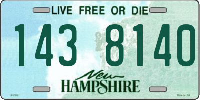 NH license plate 1438140