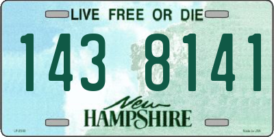 NH license plate 1438141