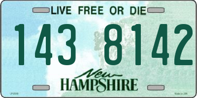 NH license plate 1438142