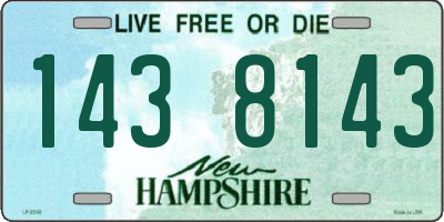 NH license plate 1438143