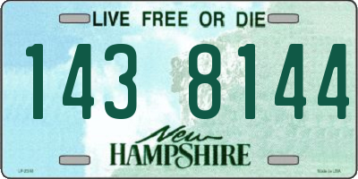 NH license plate 1438144