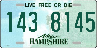 NH license plate 1438145