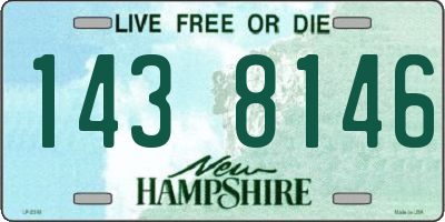NH license plate 1438146