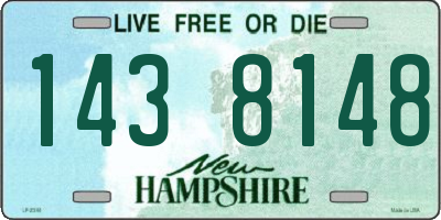 NH license plate 1438148
