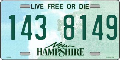 NH license plate 1438149