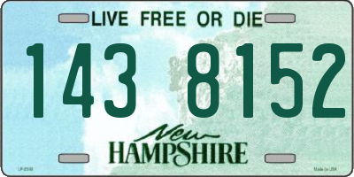 NH license plate 1438152