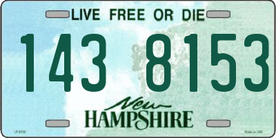 NH license plate 1438153