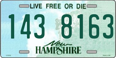 NH license plate 1438163