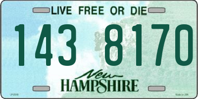NH license plate 1438170