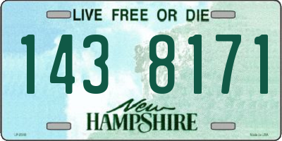 NH license plate 1438171