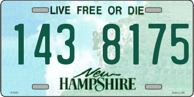 NH license plate 1438175