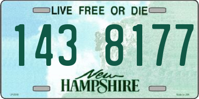 NH license plate 1438177