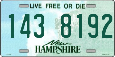 NH license plate 1438192