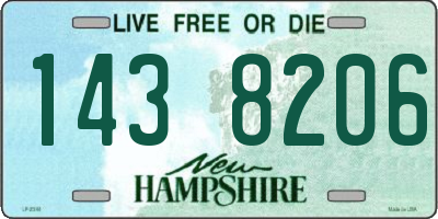 NH license plate 1438206