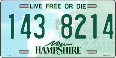 NH license plate 1438214