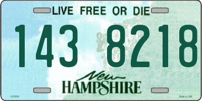 NH license plate 1438218