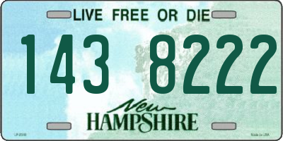 NH license plate 1438222