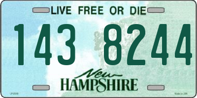 NH license plate 1438244