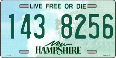 NH license plate 1438256