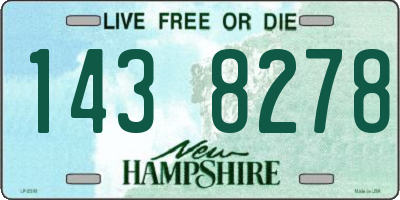 NH license plate 1438278