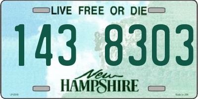 NH license plate 1438303