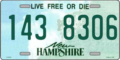 NH license plate 1438306