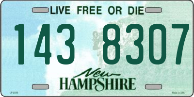 NH license plate 1438307