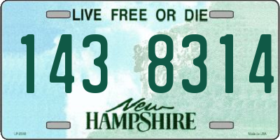 NH license plate 1438314