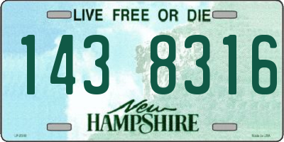 NH license plate 1438316