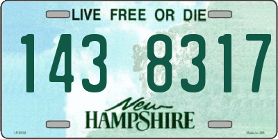 NH license plate 1438317