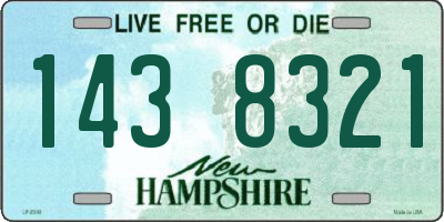 NH license plate 1438321