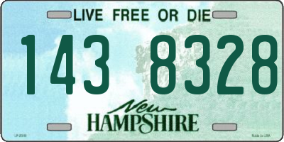 NH license plate 1438328