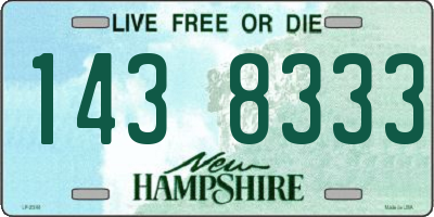 NH license plate 1438333