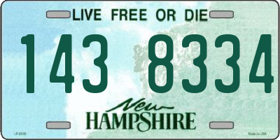 NH license plate 1438334