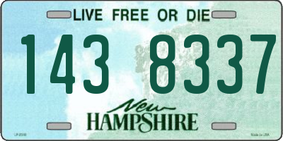 NH license plate 1438337