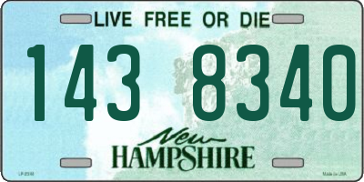 NH license plate 1438340