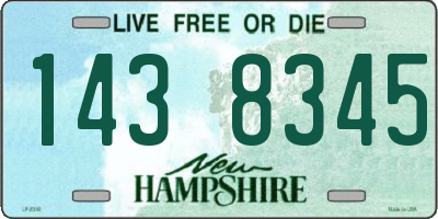 NH license plate 1438345