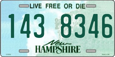 NH license plate 1438346