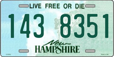 NH license plate 1438351