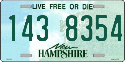 NH license plate 1438354
