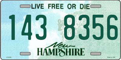 NH license plate 1438356
