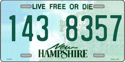 NH license plate 1438357
