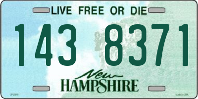 NH license plate 1438371