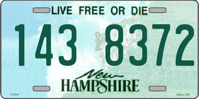 NH license plate 1438372